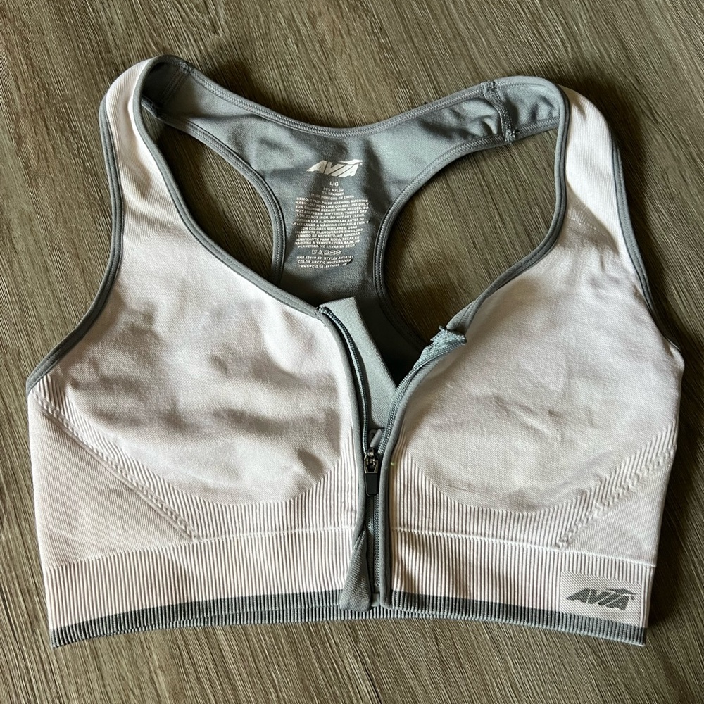 Avia womens zip up sports bra